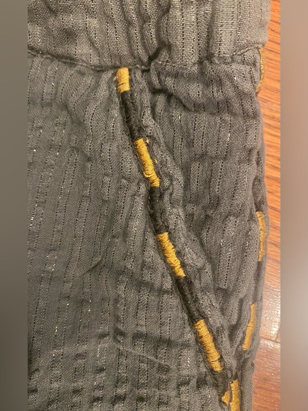 House Of Harlow 1960 Pants Sz XS/TP Gray w/Black Stripes Lined Pockets Elastic - Picture 3 of 7